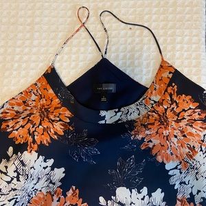 Navy blue with flowers tank top